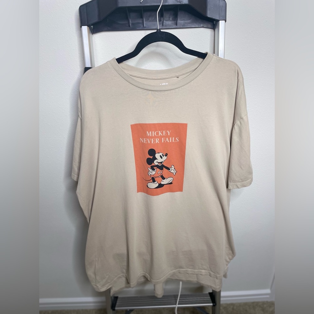 Uniqlo x Disney “Mickey Never Fails” tee in excellent condition